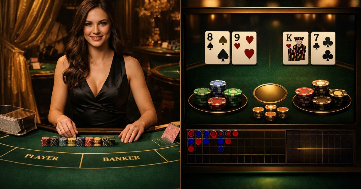 Live Casino Baccarat vs. Online Baccarat: What Changes and What Doesn't