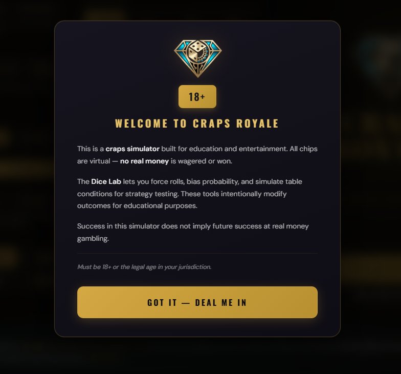 Welcome disclaimer overlay